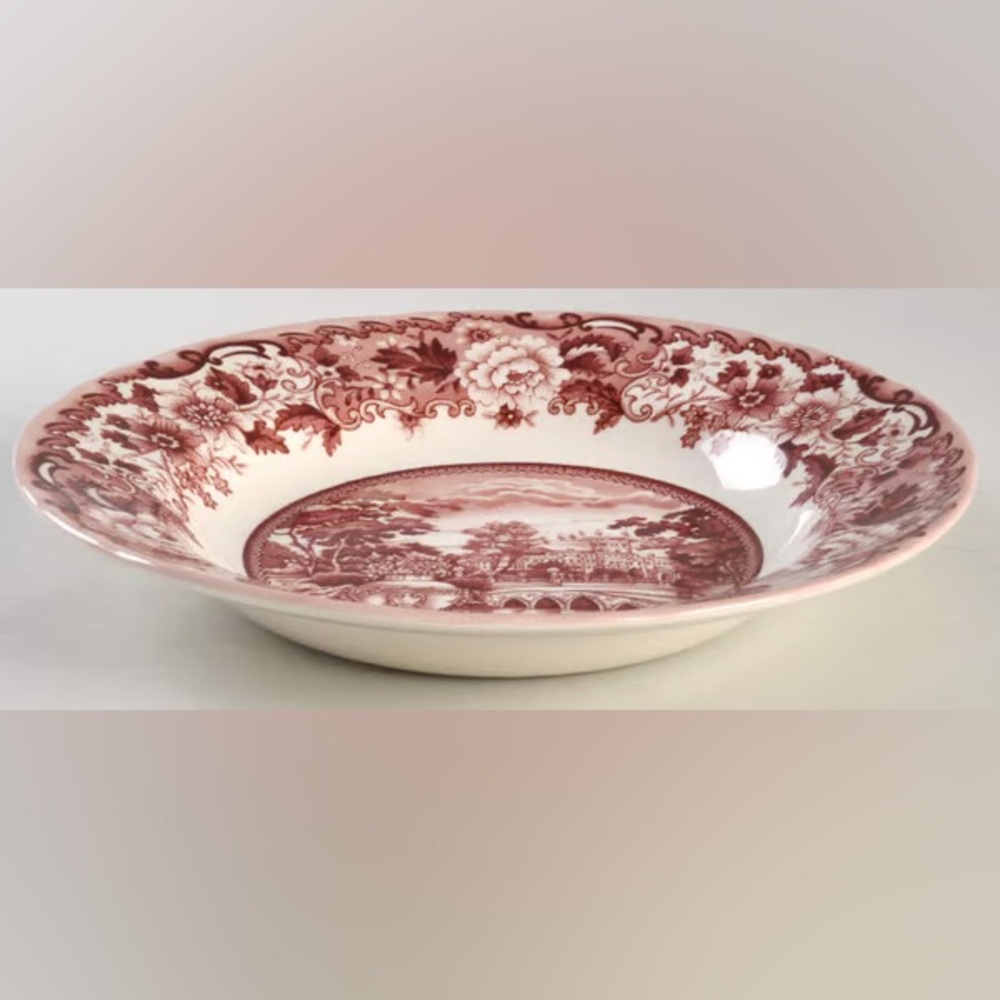 2/ Belmont Pink by LEGEND (BRITSH HERITAGE) 9.2”Pasta/Soup Bowls NEW / 2 Bowls